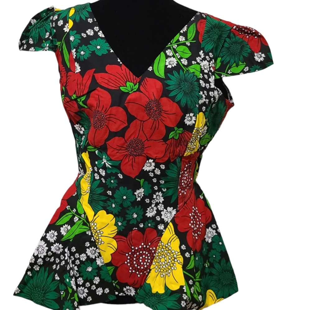 African print blouse